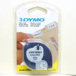 Dymo #91200 電子標籤帶  紙質 12mm X 4m 白色