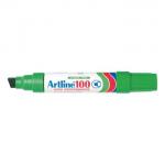 Artline 100 箱頭筆 7.5-12mm 方頭 綠色