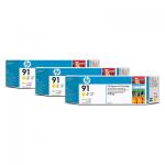 HP C9485A #91 噴墨 Yellow 3 Ink Multi Pack