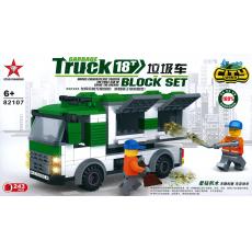 星鑽 #82107 塑膠積木-垃圾車 243塊 與LEGO積木相融