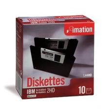 IMATION 磁碟 3.5"  1.44MB 2HD 10'S 黑碟紙盒裝