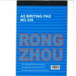 單行簿 Rong Zhou #338 A5 Writing Pad 139x206mm, 白紙, 單面印22單行線 , 36內頁（本）