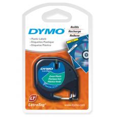 Dymo #91204 電子標籤帶  膠質 12mm X 4m 綠色