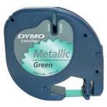 Dymo #91209 電子標籤帶  金屬 12mm X 4m 綠色