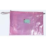 HONGJIE HJ68 拉鍊袋, A3, 47 x 32cm, 網紋, 粉紅