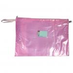 HONGJIE HJ68 拉鍊袋, A3, 47 x 32cm, 網紋, 粉紅