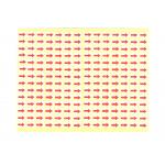 厘部Label 新星 紅色箭頭 20張/包 白色W (黃色包裝) (僅限24包) (清貨場)