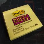 報事貼 3M 654SSCY SUPER STICKY 3x3吋 黃色Y  （份）
