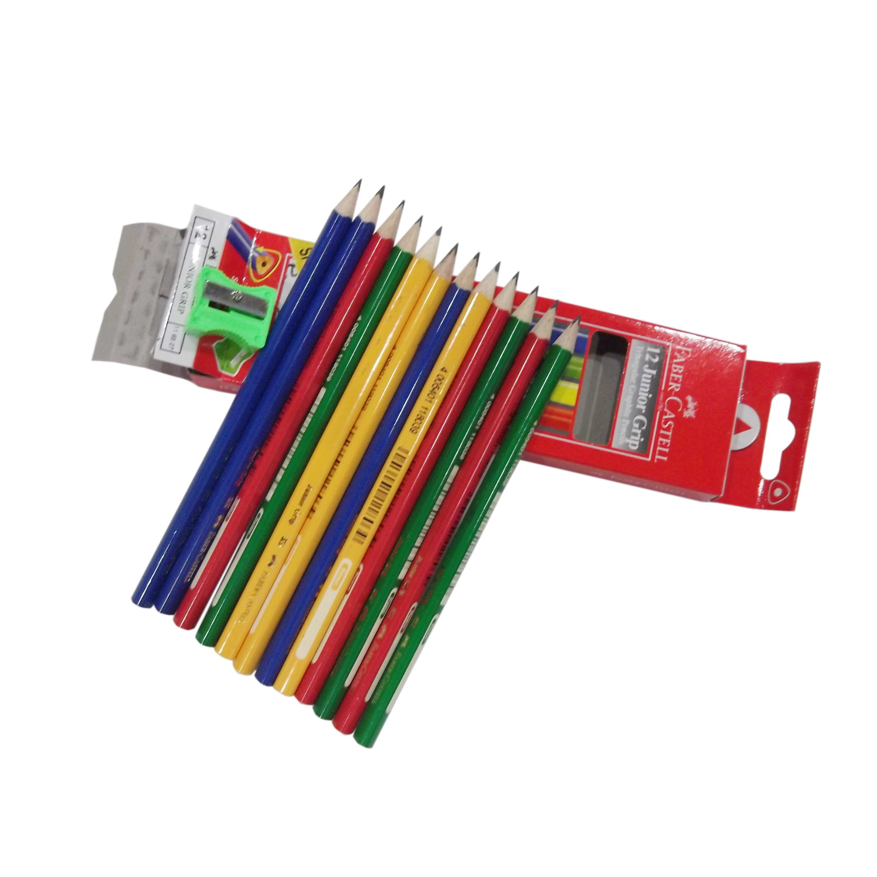 faber-castell 116527 铅笔 三角笔杆 12枝/盒 内置铅笔刨